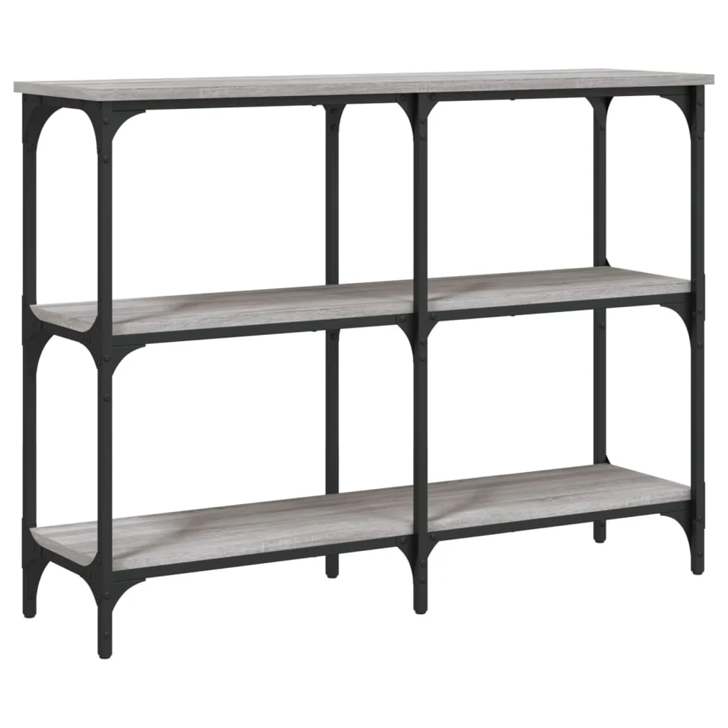 konsolbord 100x29x75 cm konstrueret træ grå sonoma-eg - Image 2