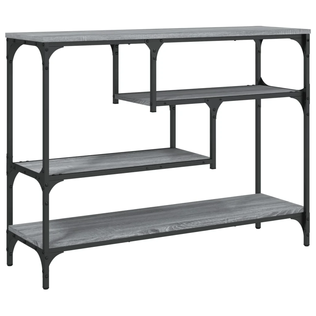 konsolbord 100x30x75 cm konstrueret træ grå sonoma-eg - Image 2