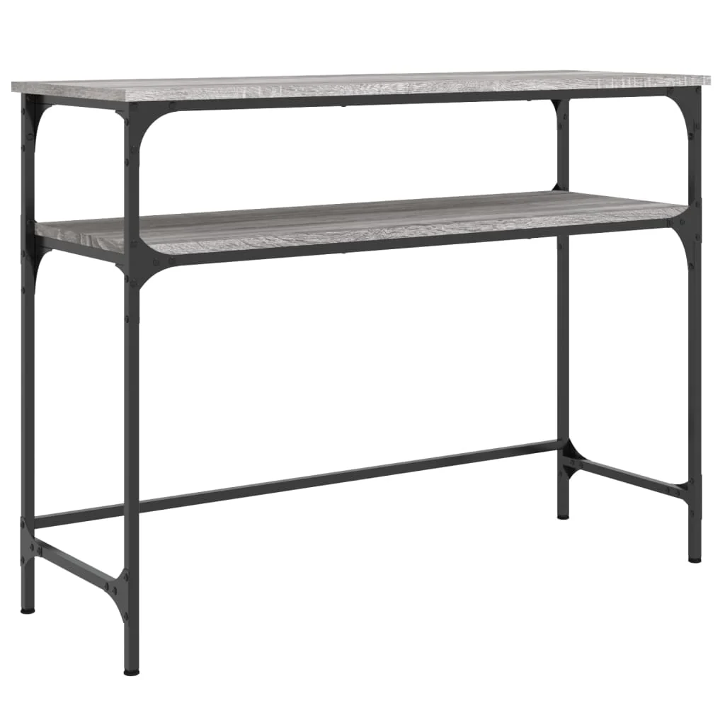 konsolbord 100x35,5x75 cm konstrueret træ grå sonoma-eg - Image 2