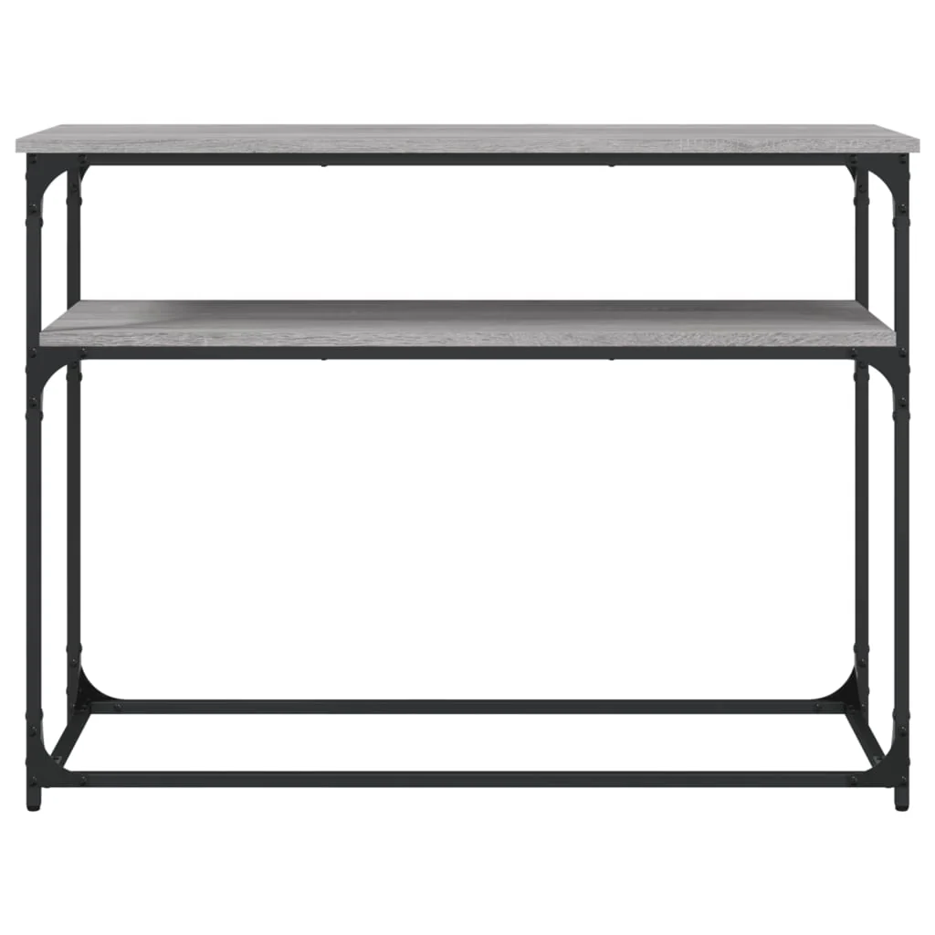 konsolbord 100x35,5x75 cm konstrueret træ grå sonoma-eg - Image 4