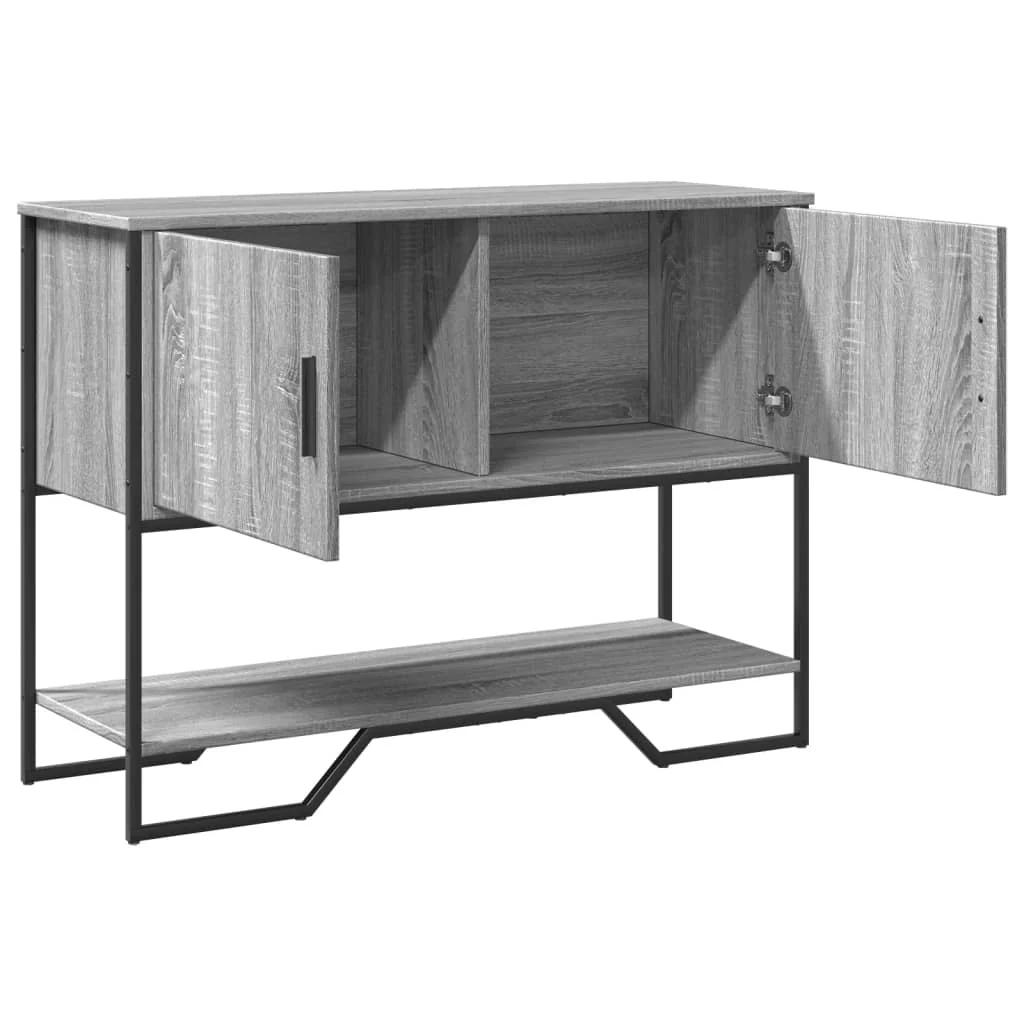 konsolbord 100x35x74,5 cm konstrueret træ grå sonoma-eg - Image 5