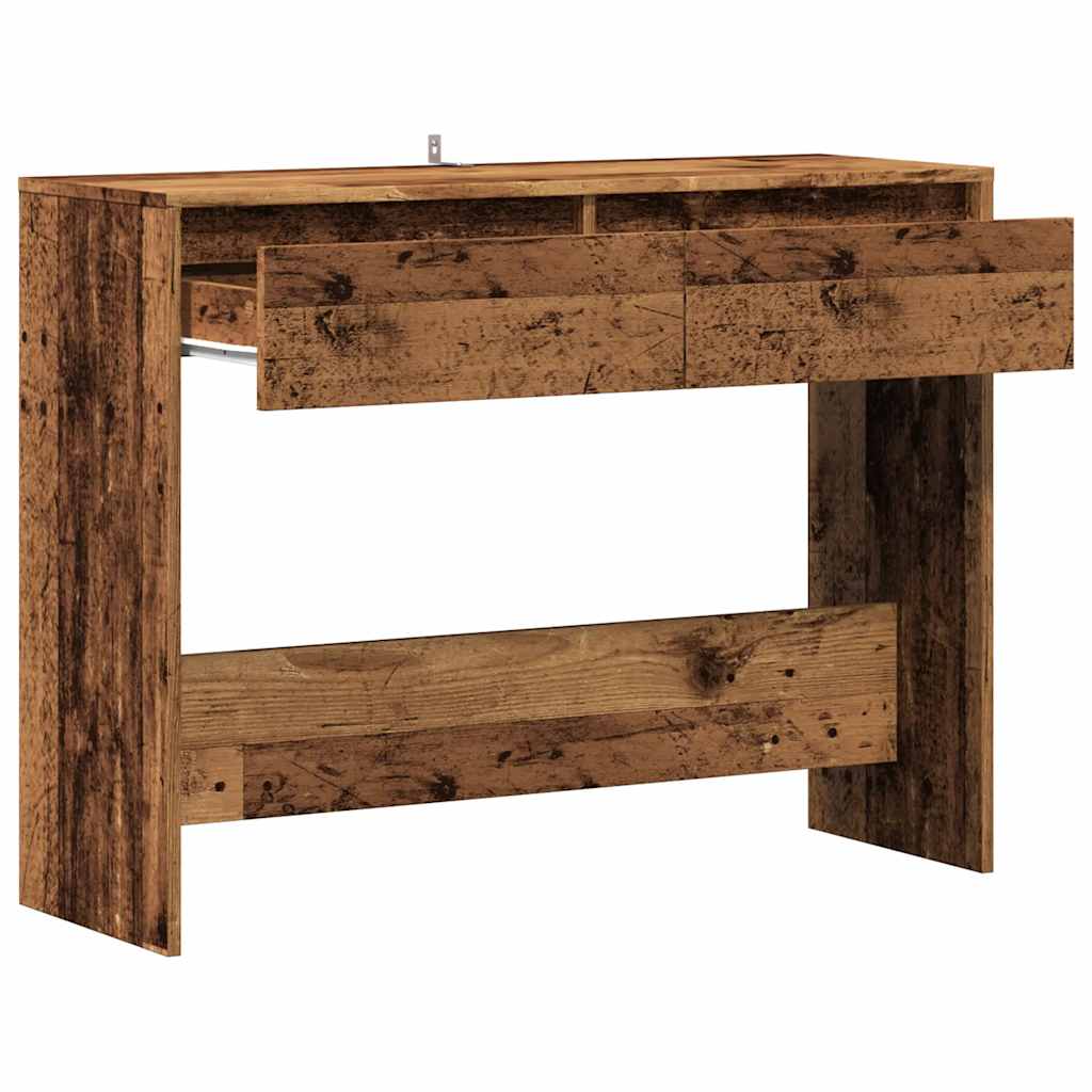 konsolbord 100x35x76,5 cm konstrueret træ antikt træ - Image 7