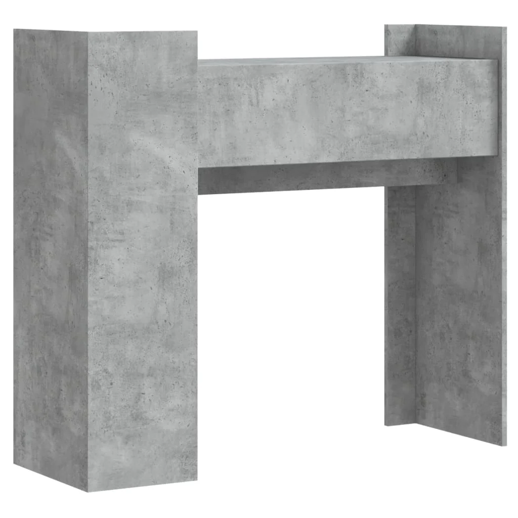 konsolbord 100x35x90 cm konstrueret træ betongrå - Image 6