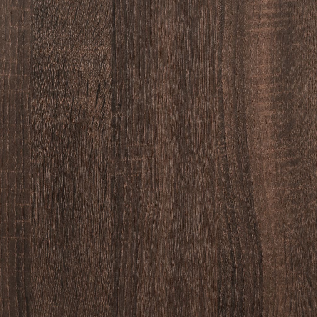 konsolbord 100x35x90 cm konstrueret træ brun egetræsfarve - Image 7