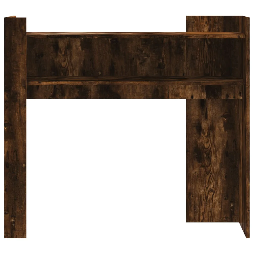 konsolbord 100x35x90 cm konstrueret træ røget egetræsfarve - Image 4