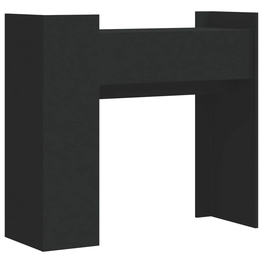 konsolbord 100x35x90 cm konstrueret træ sort - Image 6