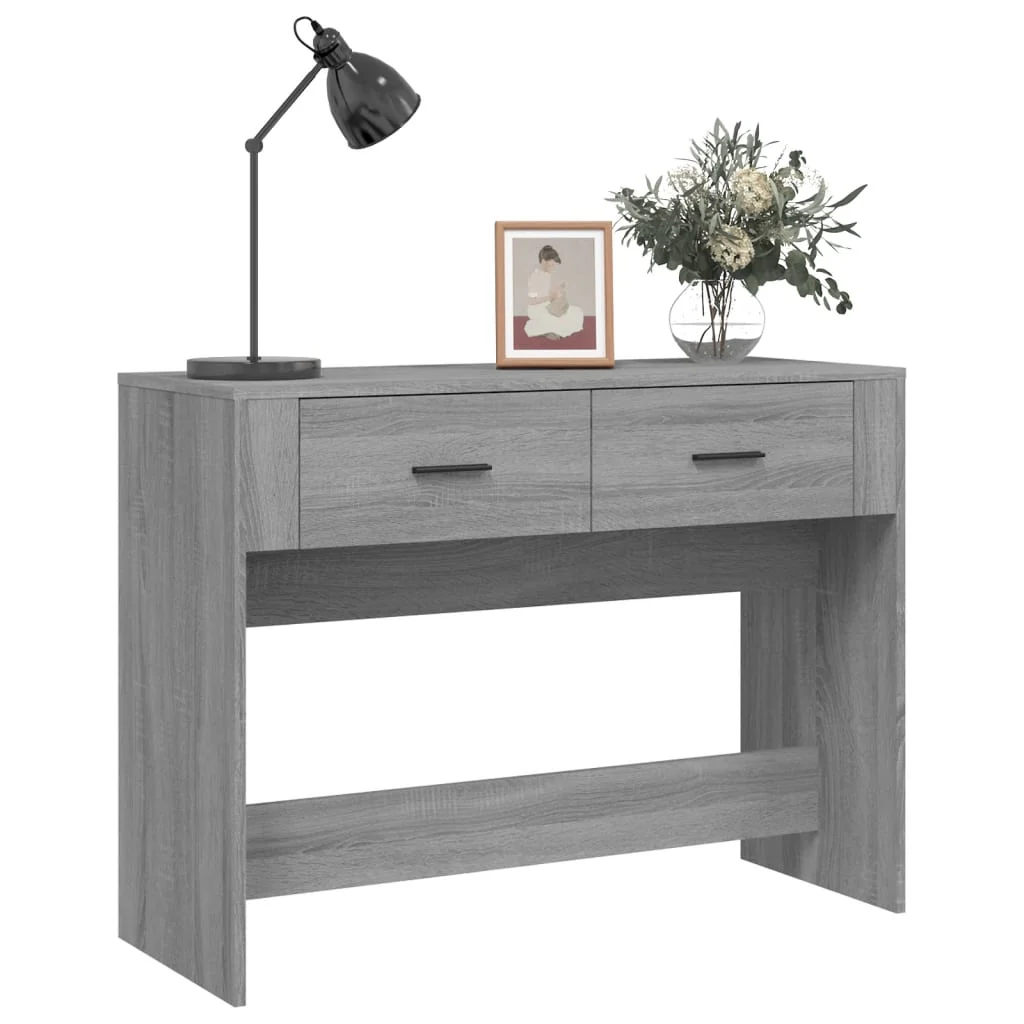 konsolbord 100x39x75 cm konstrueret træ Grå sonoma-eg - Image 4