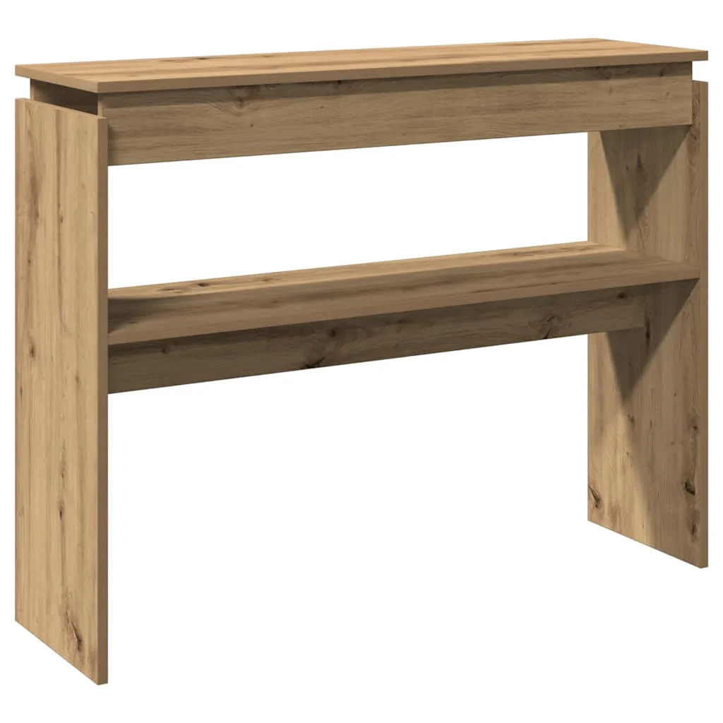 konsolbord 102x30x80 cm konstrueret træ kunsteg - Image 6