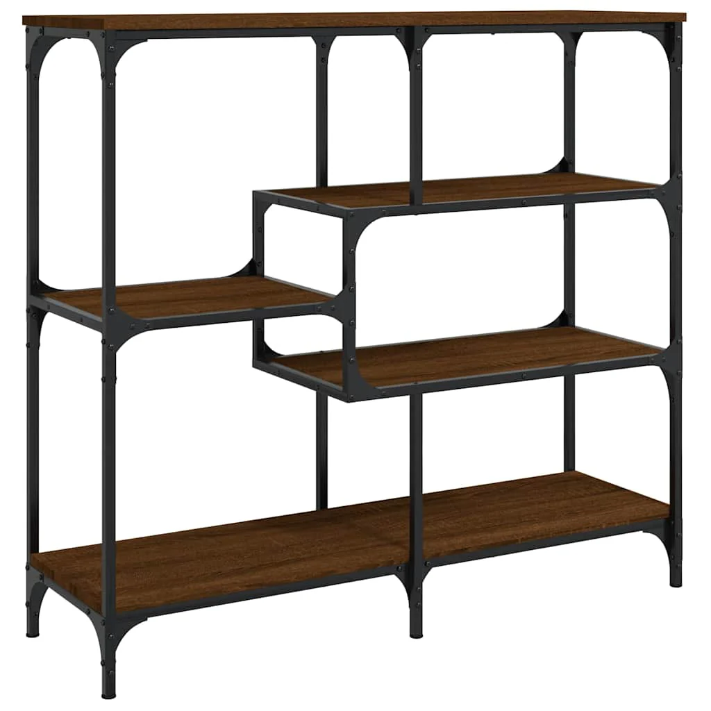 konsolbord 103x32x95 cm konstrueret træ brun egetræsfarve - Image 2