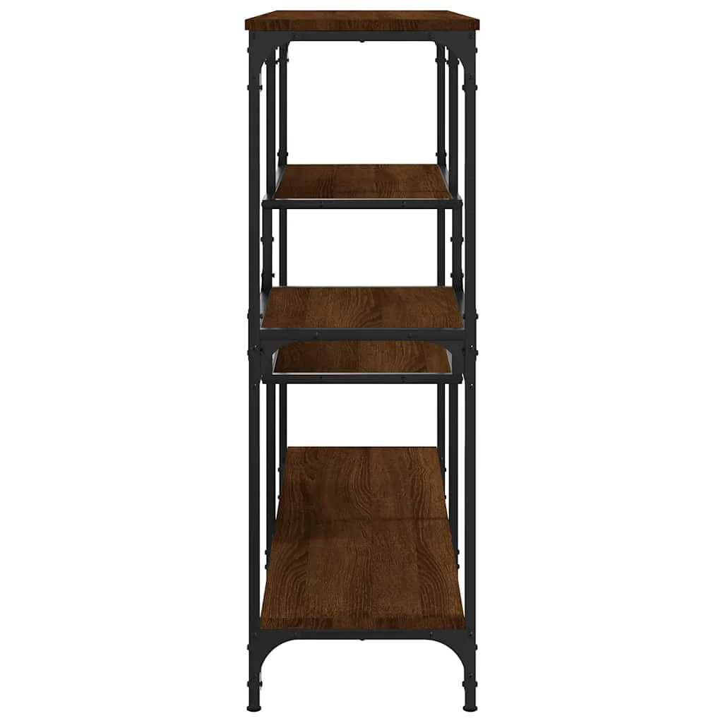 konsolbord 103x32x95 cm konstrueret træ brun egetræsfarve - Image 5