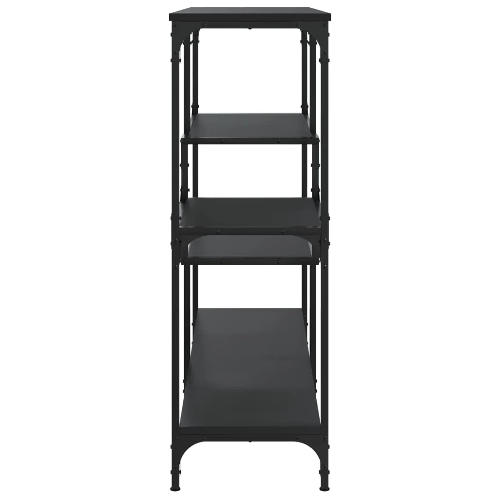 konsolbord 103x32x95 cm konstrueret træ sort - Image 5