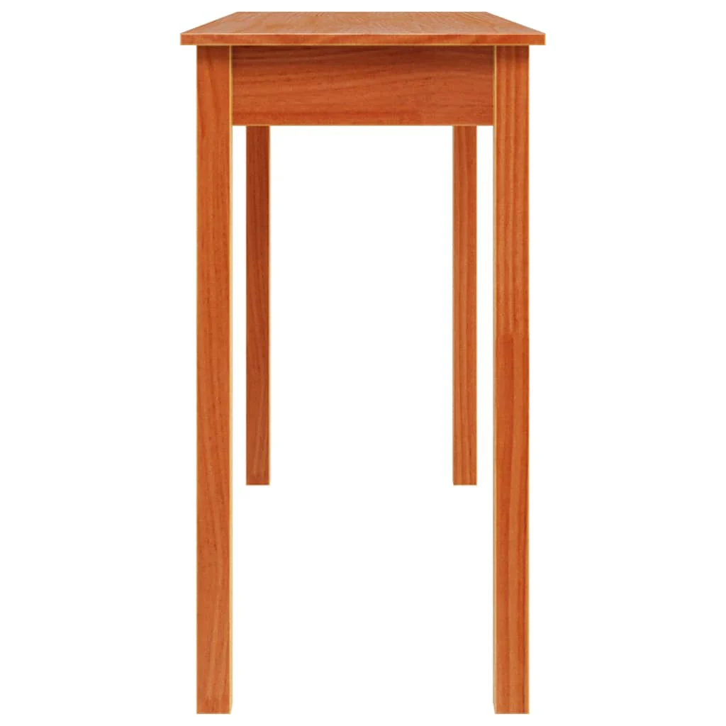 konsolbord 110x40x75 cm massivt fyrretræ gyldenbrun - Image 6