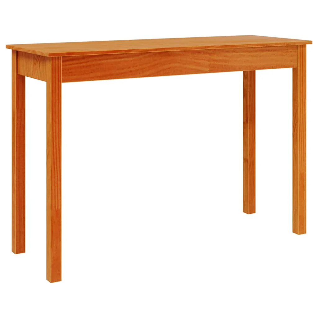 konsolbord 110x40x75 cm massivt fyrretræ gyldenbrun - Image 7