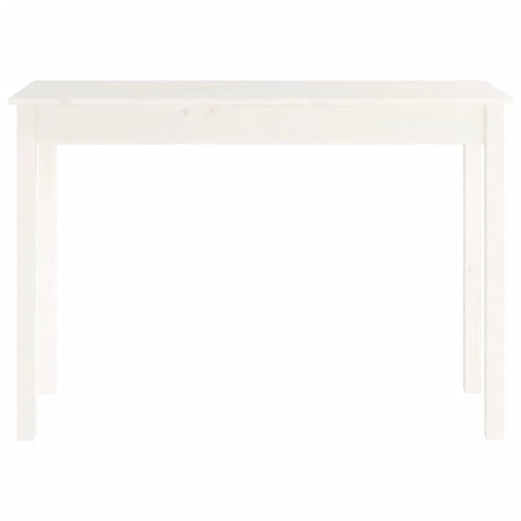 konsolbord 110x40x75 cm massivt fyrretræ hvid - Image 5