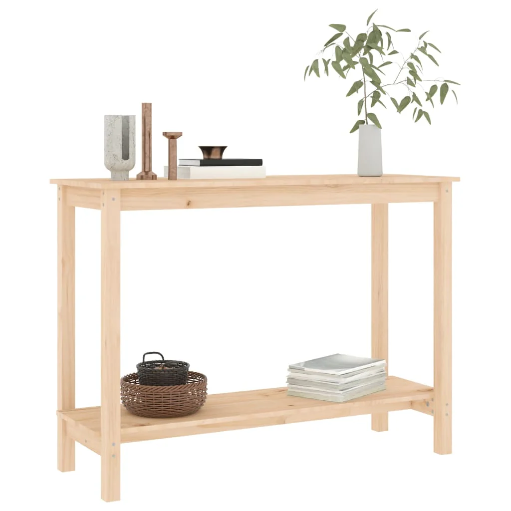 konsolbord 110x40x80 cm massivt fyrretræ - Image 6