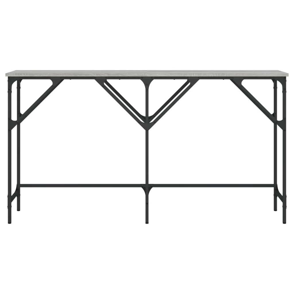 konsolbord 140x29x75 cm konstrueret træ grå sonoma-eg - Image 4
