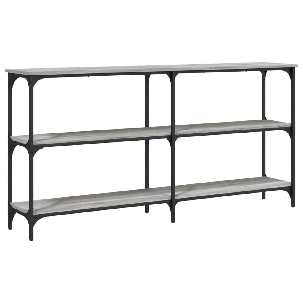 konsolbord 150x29x75 cm konstrueret træ grå sonoma-eg - Image 6