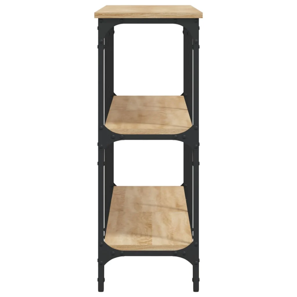 konsolbord 150x29x75 cm konstrueret træ sonoma-eg - Image 5