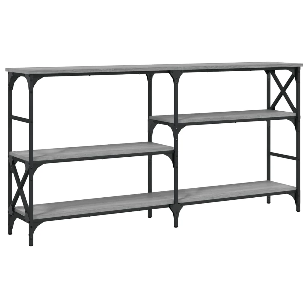 konsolbord 150x29x76,5 cm konstrueret træ grå sonoma-eg - Image 2