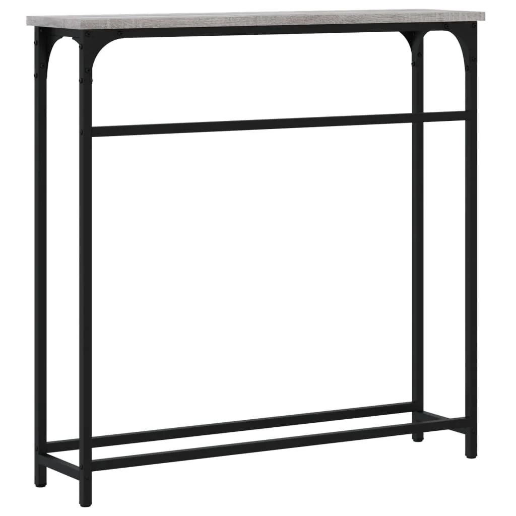 konsolbord 75x19,5x75 cm konstrueret træ grå sonoma-eg - Image 6