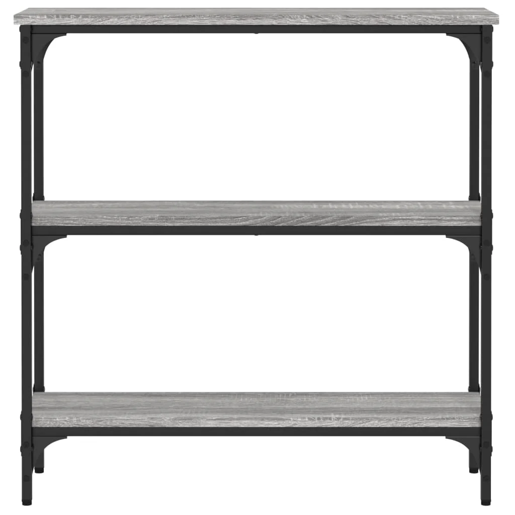 konsolbord 75x22,5x75 cm konstrueret træ grå sonoma-eg - Image 4