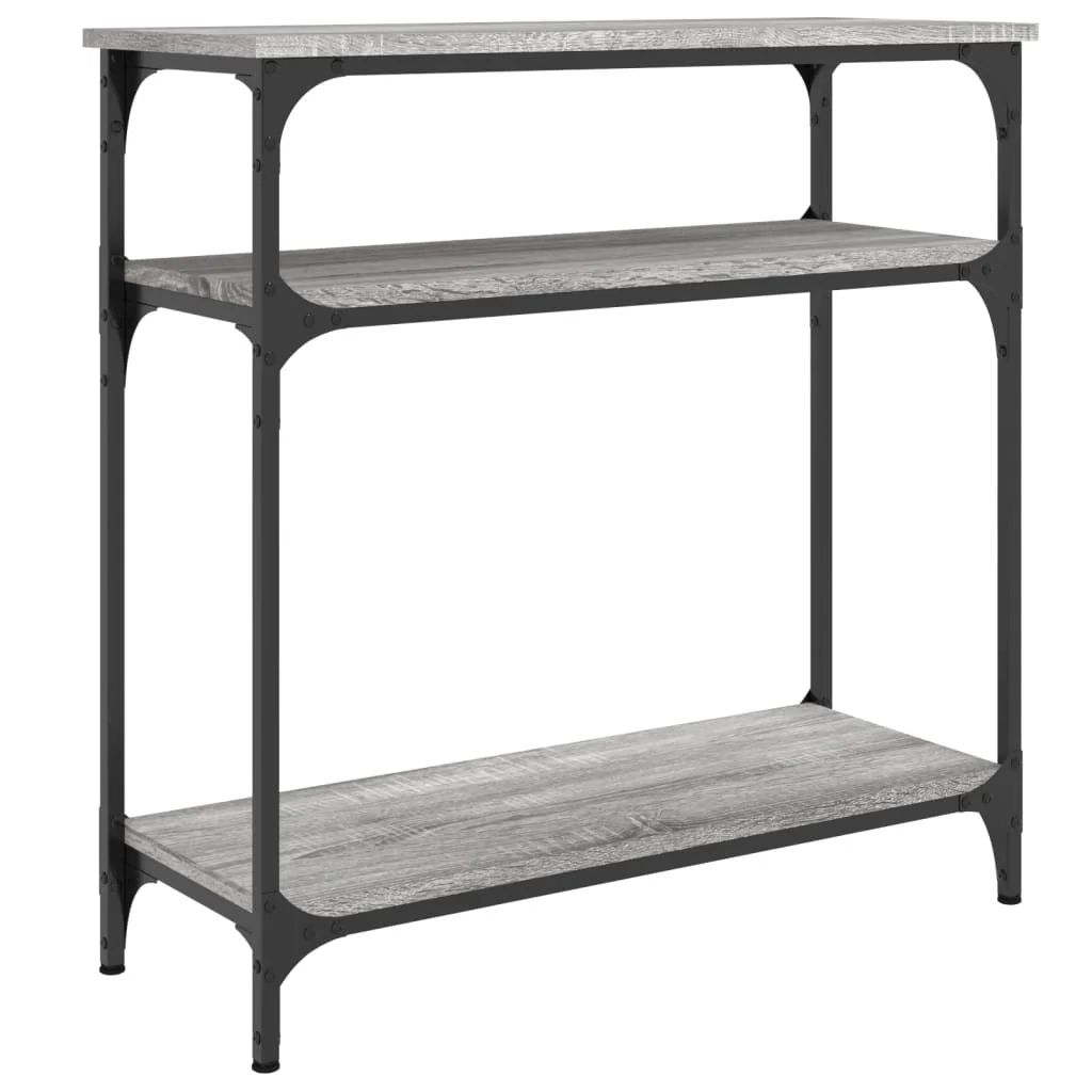 konsolbord 75x29x75 cm konstrueret træ grå sonoma-eg - Image 2