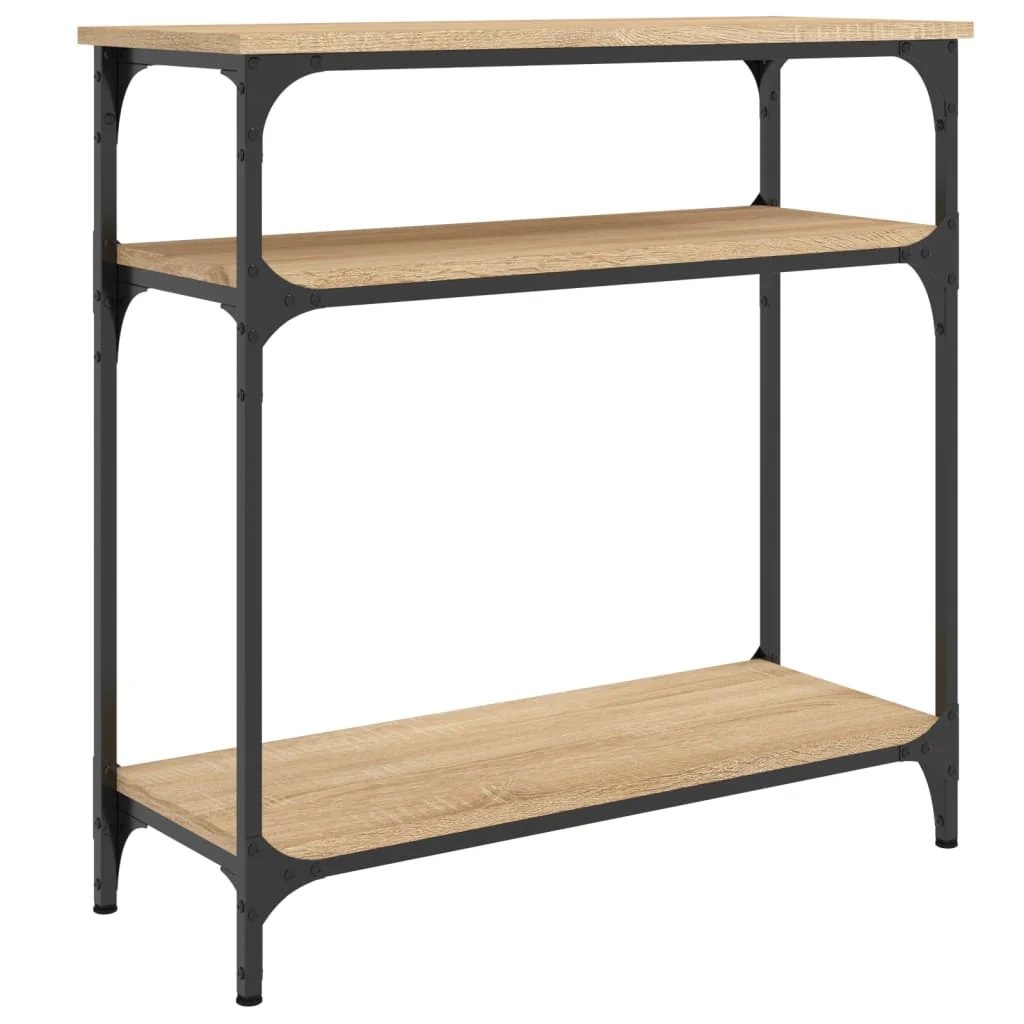 konsolbord 75x29x75 cm konstrueret træ sonoma-eg - Image 2
