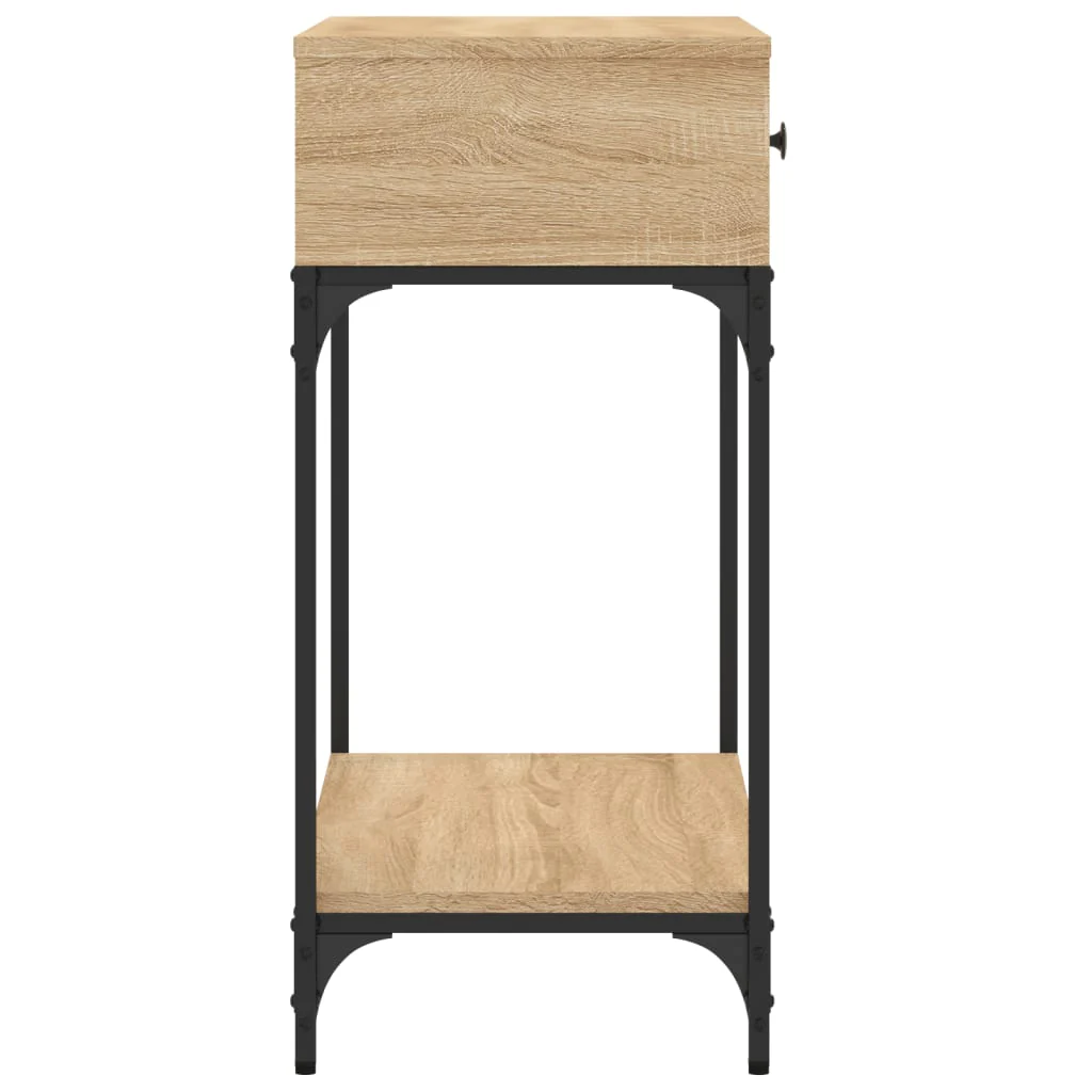 konsolbord 75x34,5x75 cm konstrueret træ sonoma-eg - Image 5