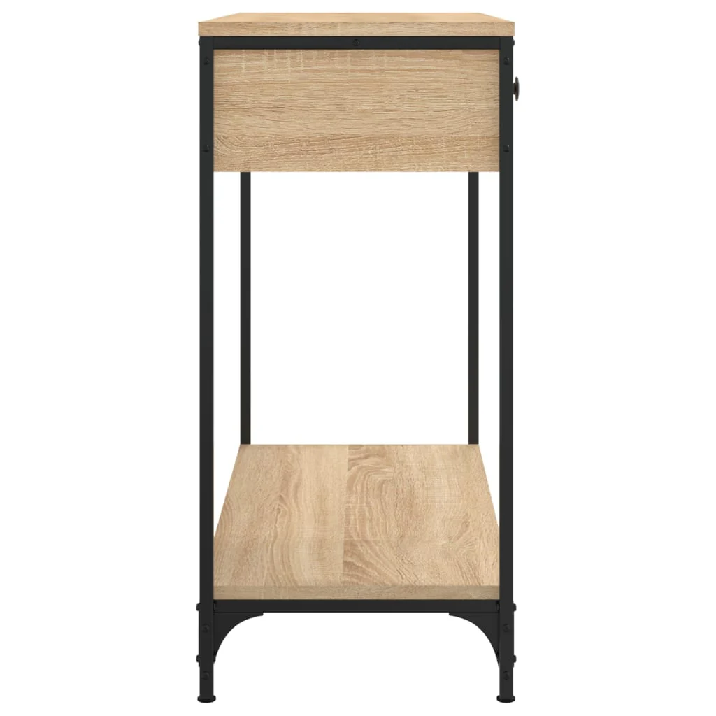 konsolbord 75x34,5x75 cm konstrueret træ sonoma-eg - Image 7
