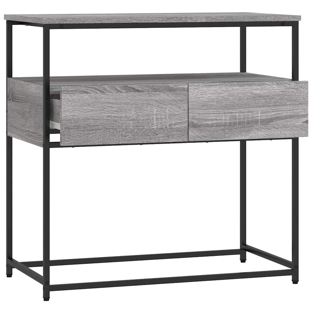 konsolbord 75x40x75 cm konstrueret træ grå sonoma-eg - Image 5