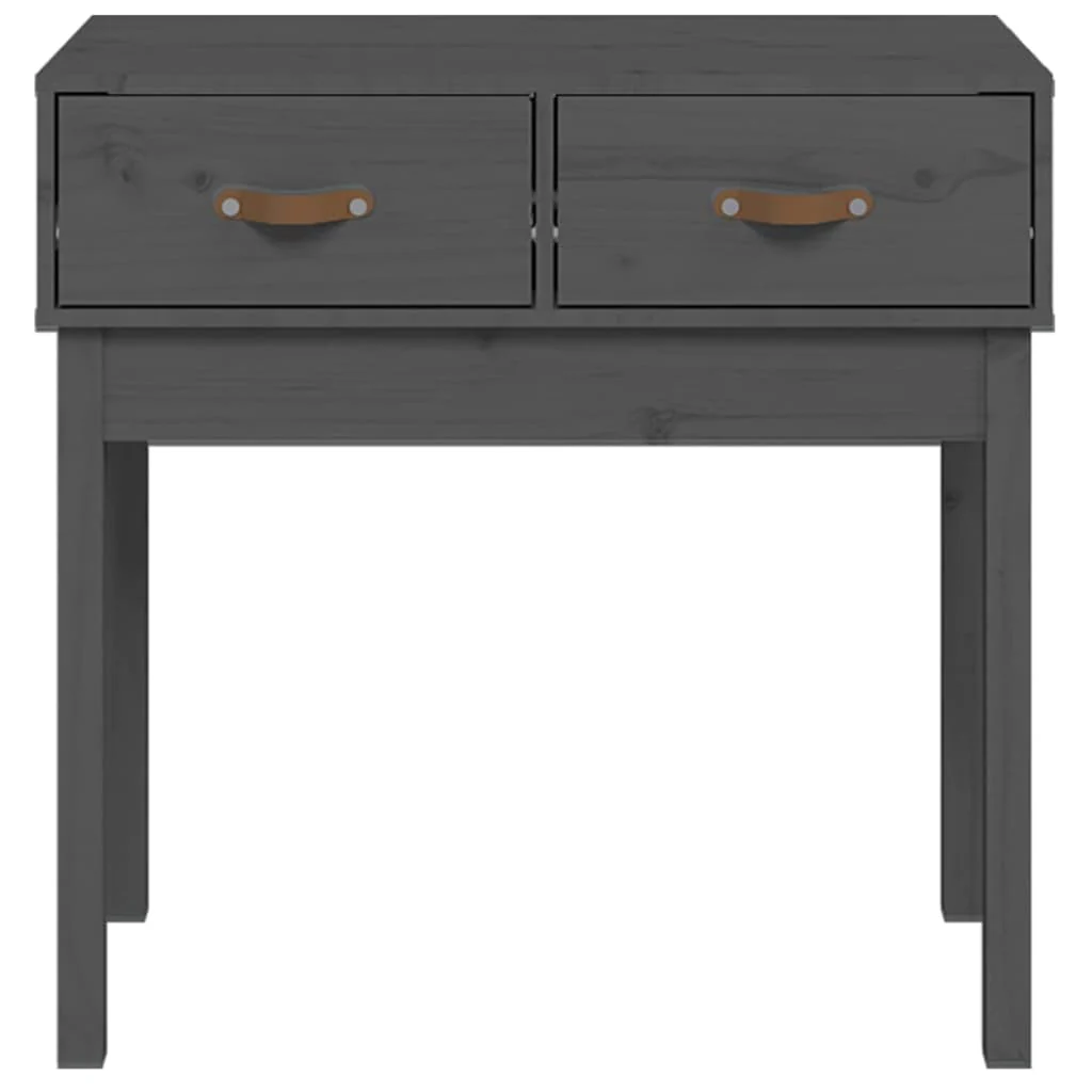 konsolbord 76,5x40x75 cm massivt fyrretræ grå - Image 3