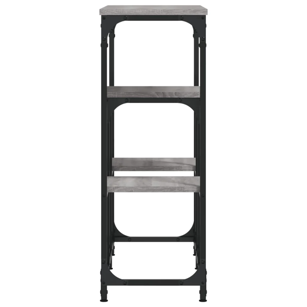 konsolbord 89,5x28x76 cm konstrueret træ grå sonoma-eg - Image 5