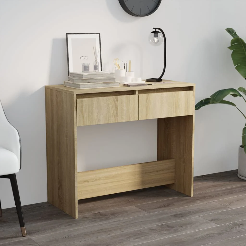 konsolbord 89x41x76,5 cm konstrueret træ sonoma-eg