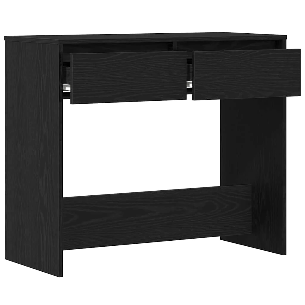 konsolbord 89x41x76,5 cm konstrueret træ sort egetræsfarve - Image 5