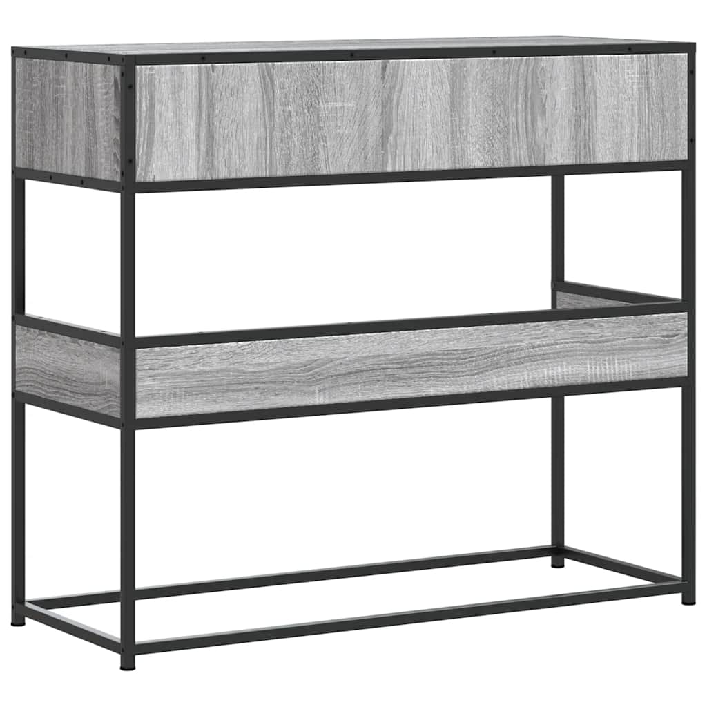 konsolbord 90x35x80 cm konstrueret træ grå sonoma-eg - Image 6
