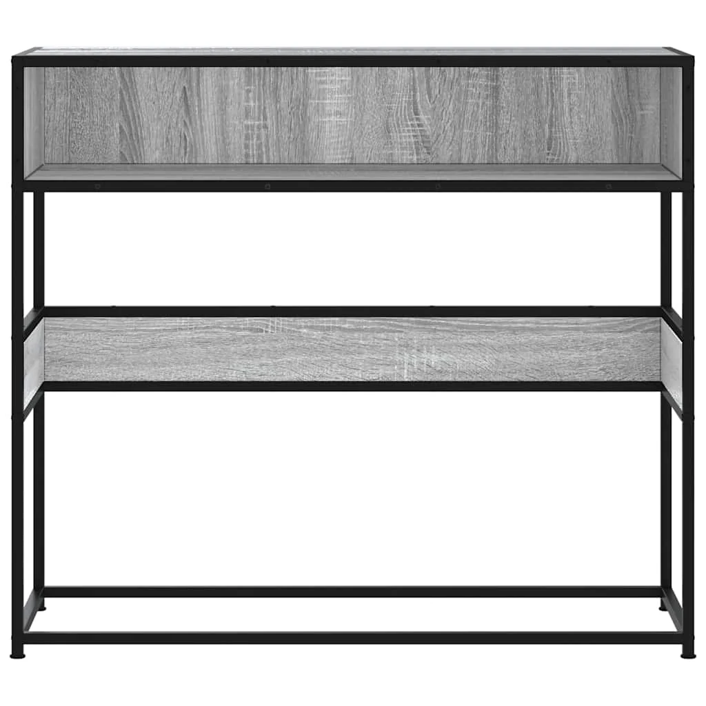 konsolbord 90x35x80 cm konstrueret træ grå sonoma-eg - Image 4