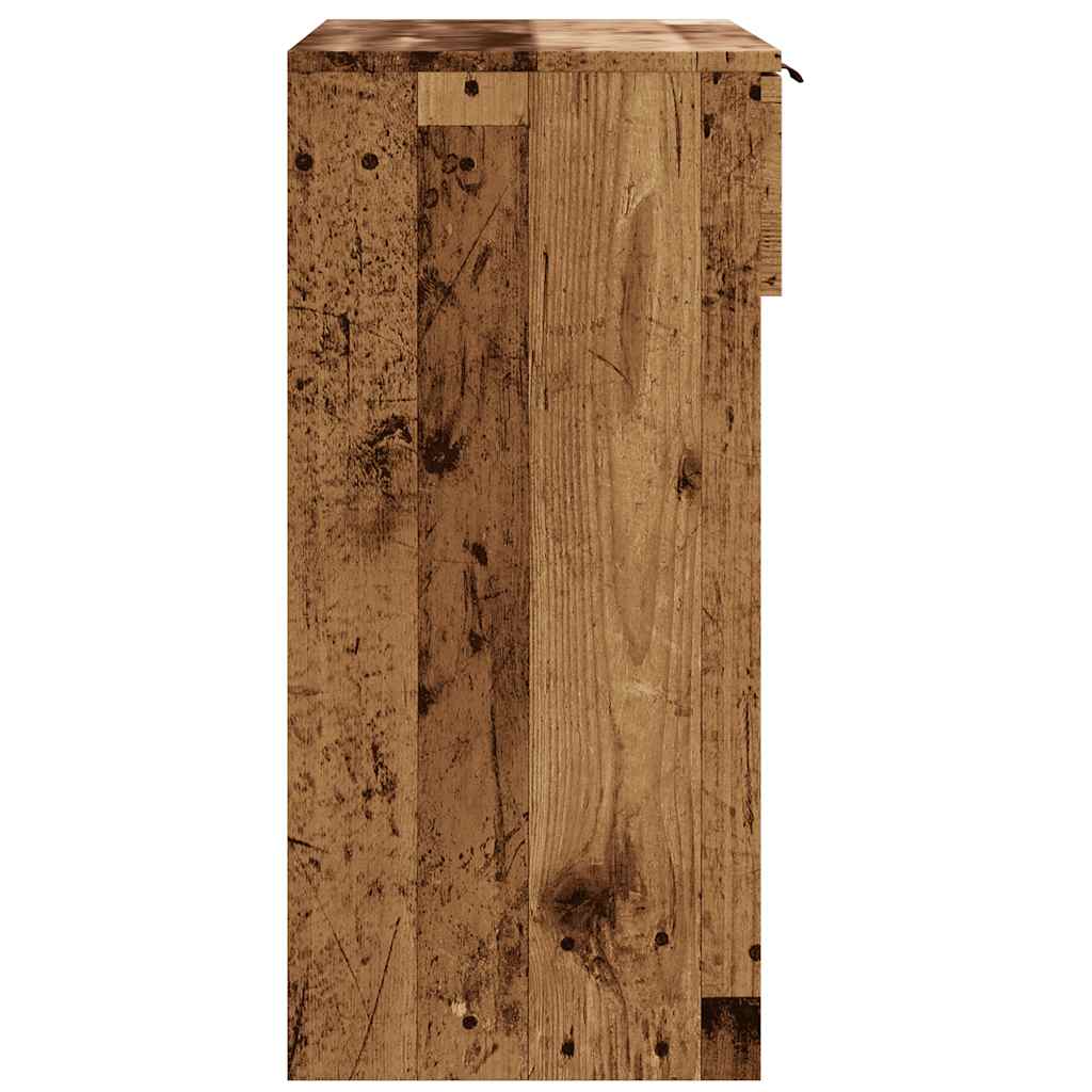 konsolbord 90x36x75 cm konstrueret træ gammelt trælook - Image 5