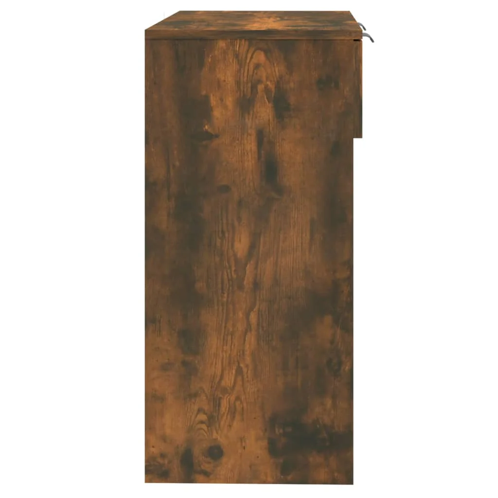 konsolbord 90x36x75 cm konstrueret træ røget egetræsfarve - Image 7