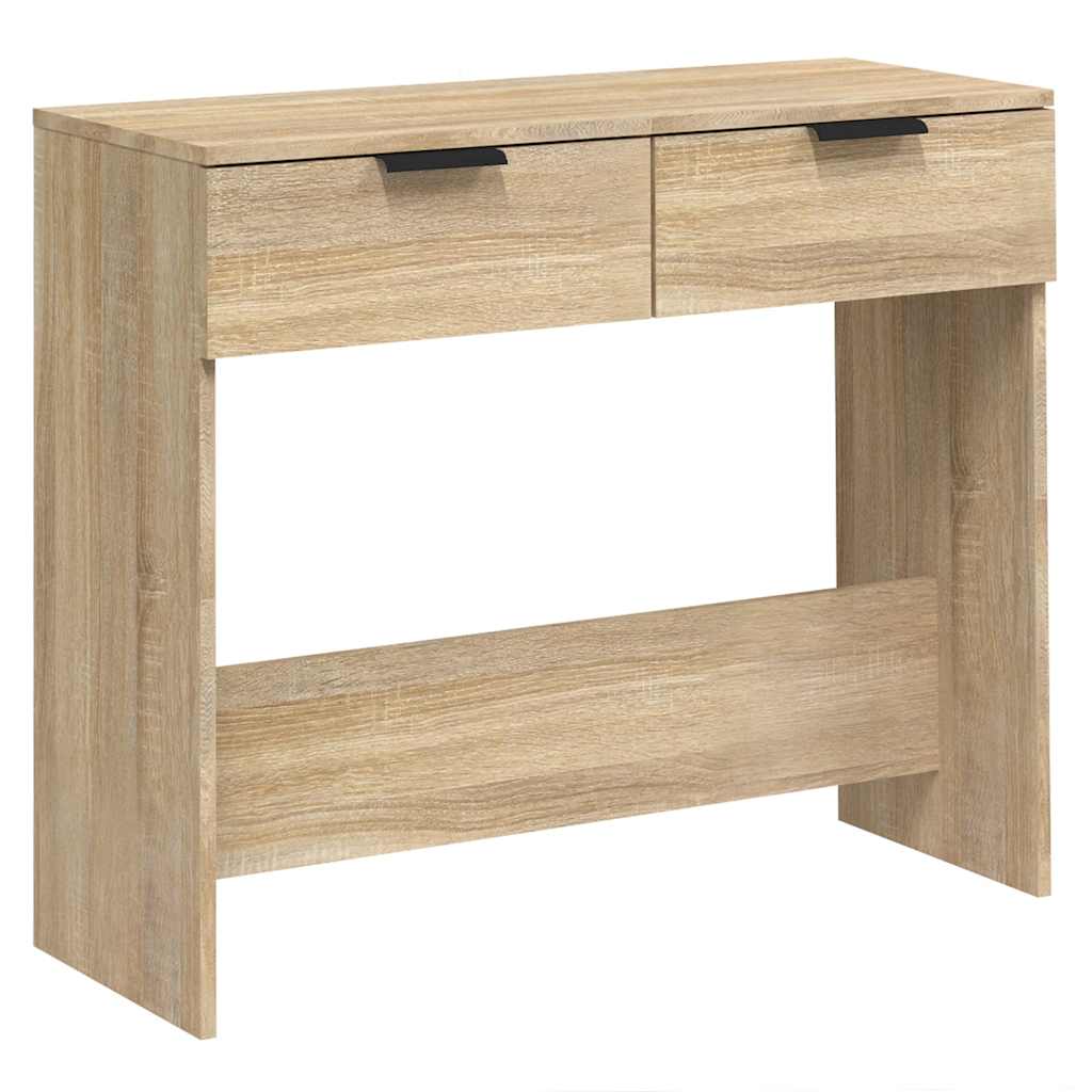 konsolbord 90x36x75 cm konstrueret træ sonoma-eg - Image 2