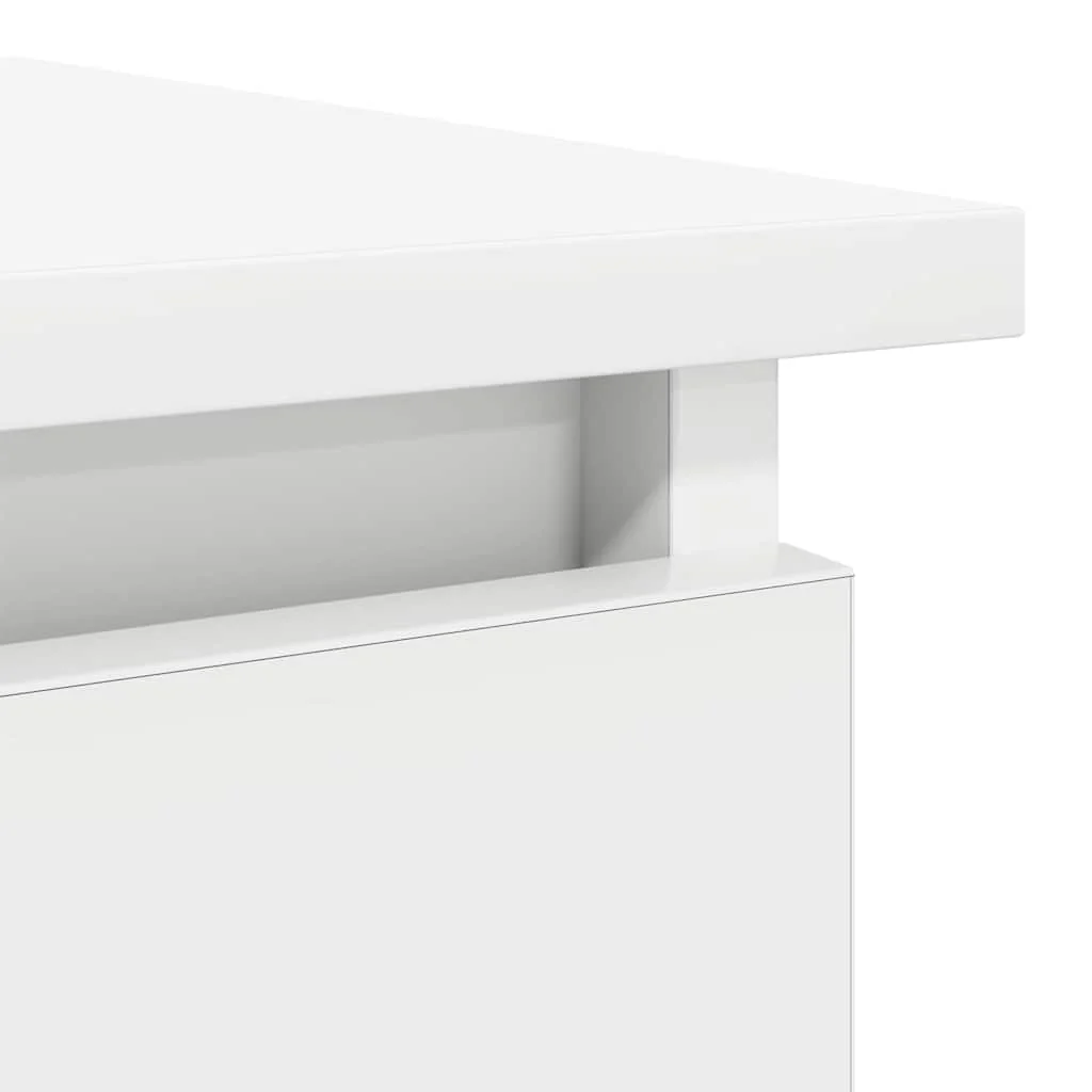 konsolbord med skuffer 85,5x38,5x74,5 cm hvid - Image 8