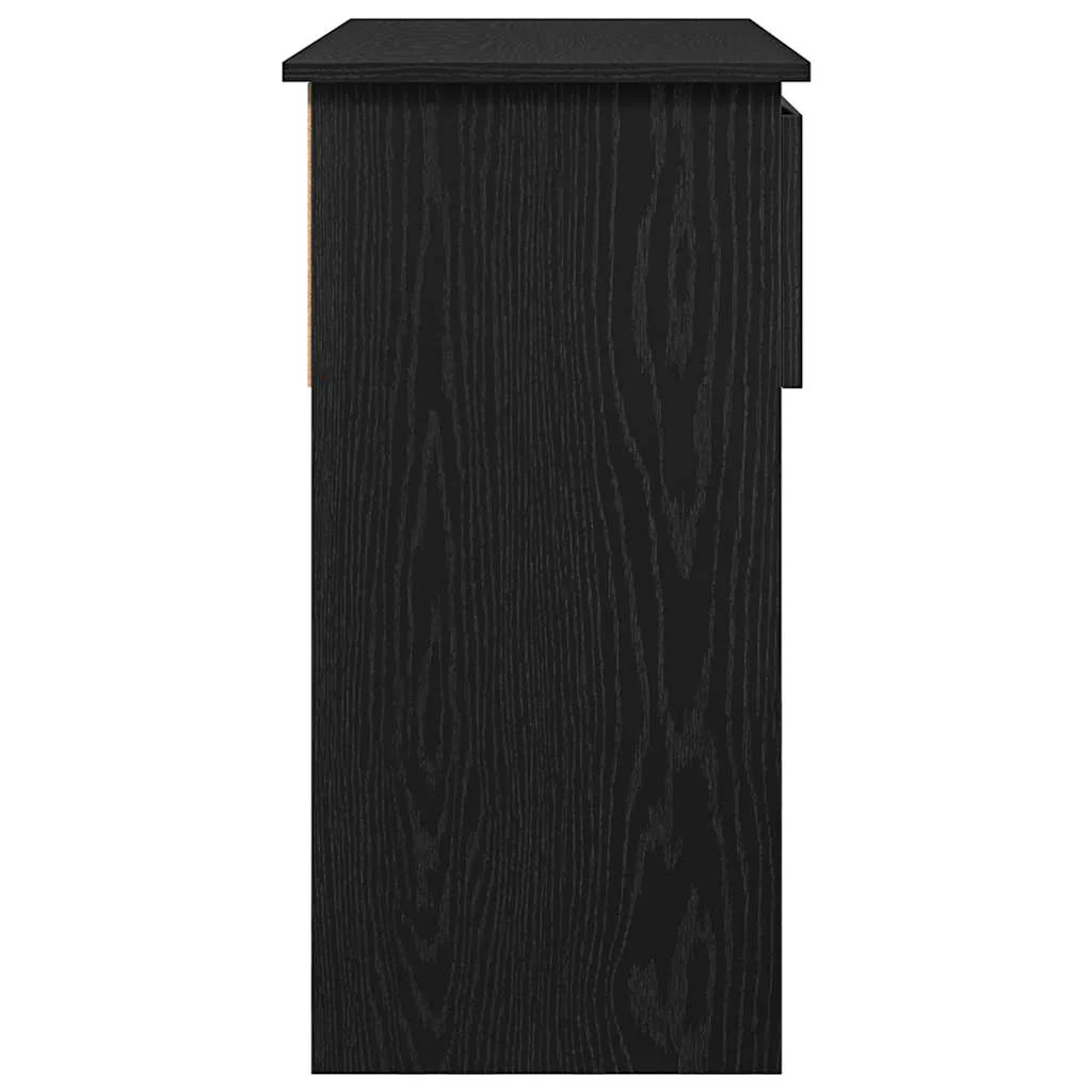 konsolbord med skuffer 85,5x38,5x74,5 cm sort - Image 7