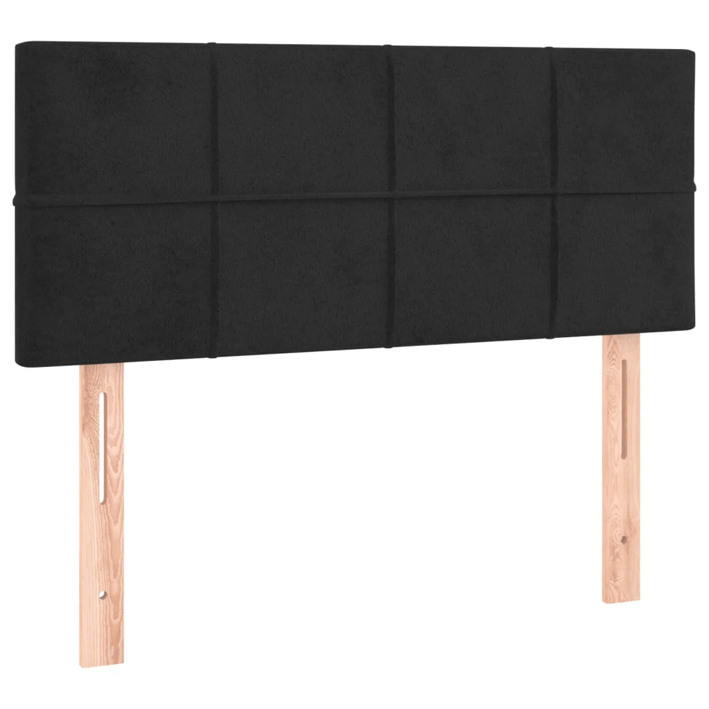 kontinentalseng med madras 100x200 cm fløjl sort - Image 6