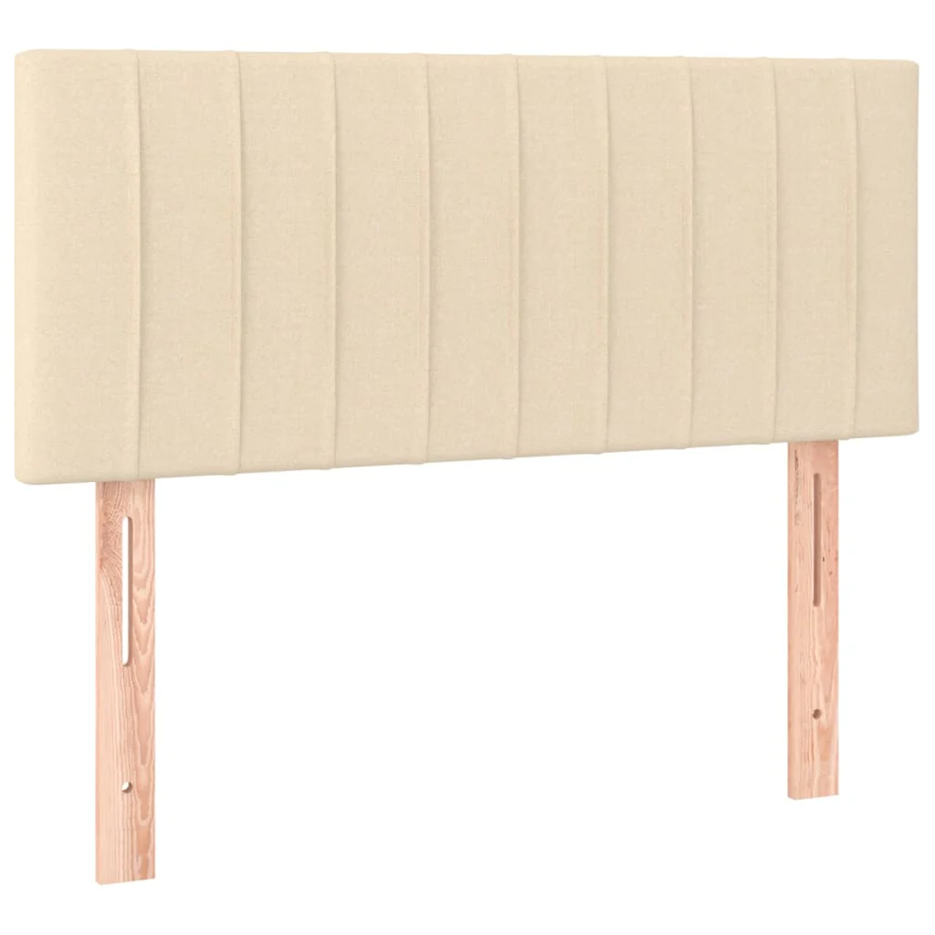 kontinentalseng med madras 100x200 cm stof cremefarvet - Image 6