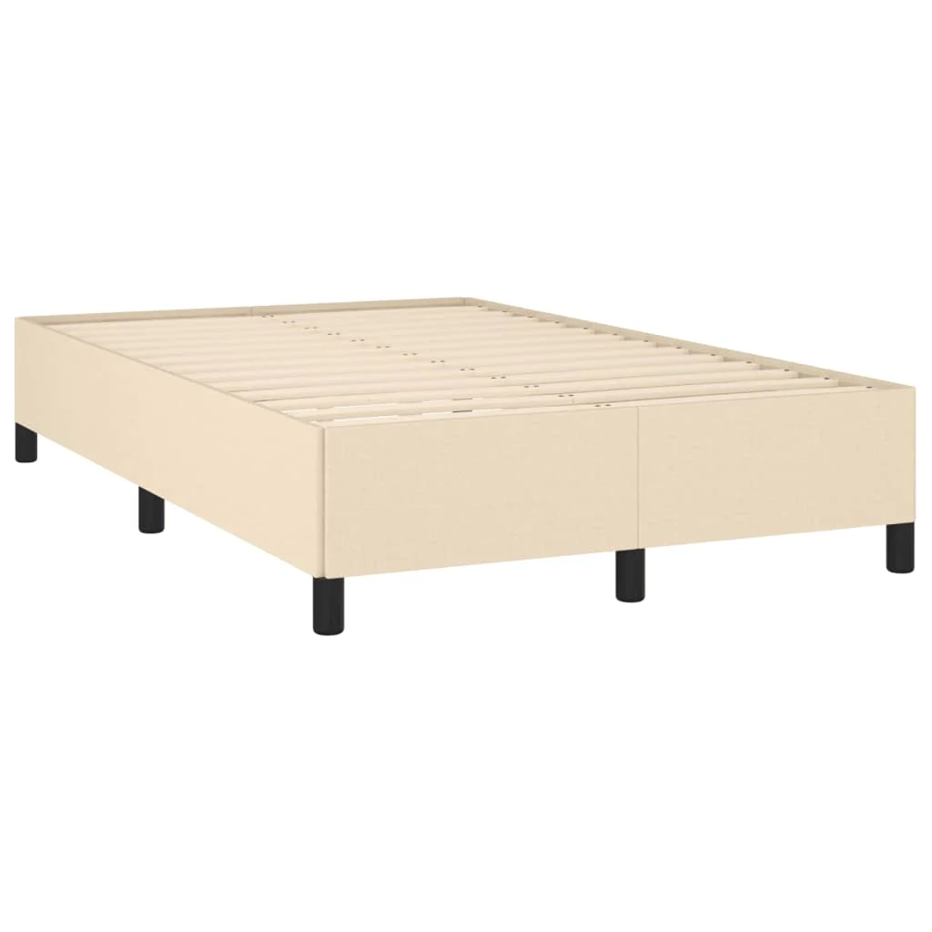 kontinentalseng med madras 120x190 cm stof cremefarvet - Image 4