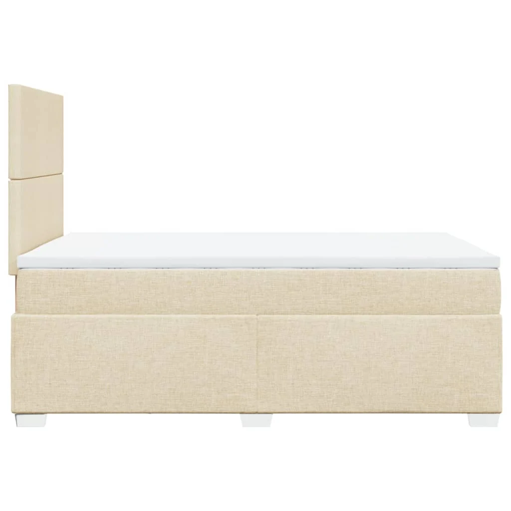 kontinentalseng med madras 120x190 cm stof cremefarvet - Image 10
