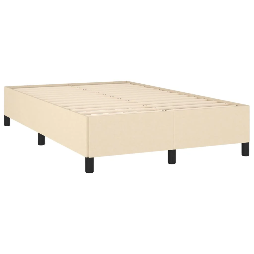 kontinentalseng med madras 120x190 cm stof cremefarvet - Image 4