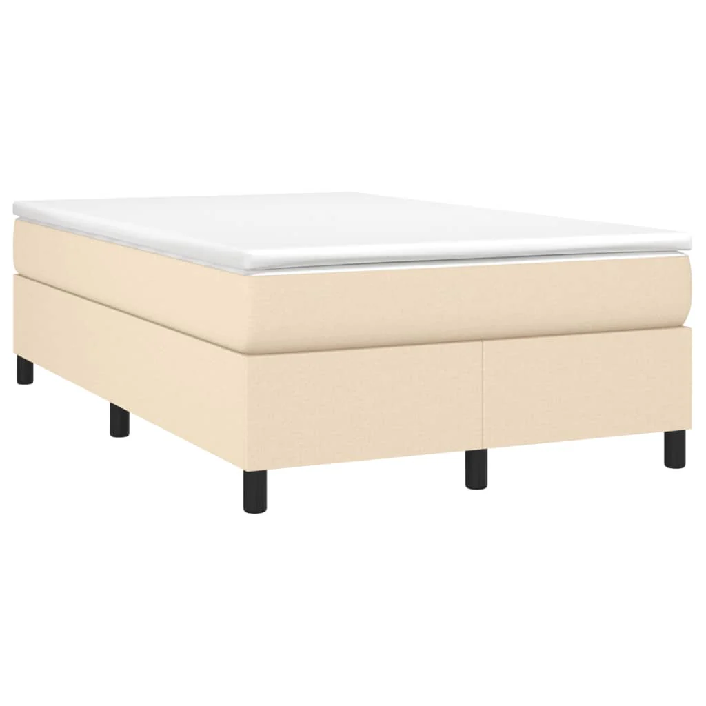kontinentalseng med madras 120x190 cm stof cremefarvet - Image 2