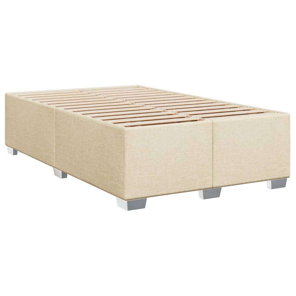 kontinentalseng med madras 120x190 cm stof cremefarvet - Image 5