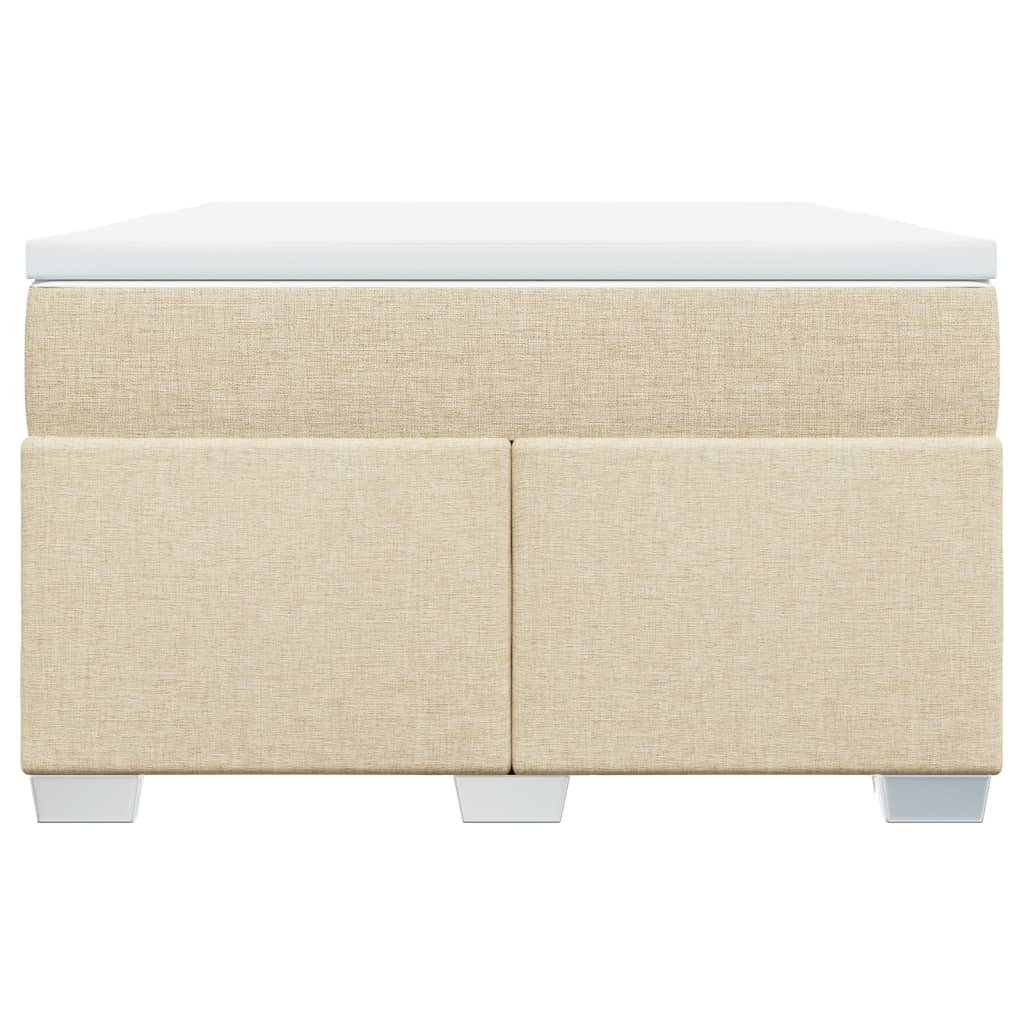 kontinentalseng med madras 120x190 cm stof cremefarvet - Image 4