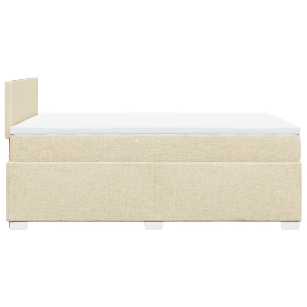kontinentalseng med madras 120x190 cm stof cremefarvet - Image 10